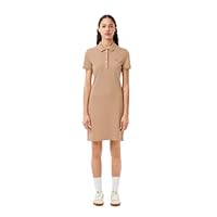 Lacoste Women's Classic Polo Dress Viennese, 38 Brown