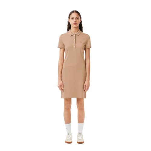 Lacoste Women's Classic Polo Dress Viennese, 38 Brown