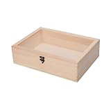 harayaa Holz-Aufbewahrungsbox, Blumenkasten mit Scharnierdeckel, Kleiner leerer Organizer...