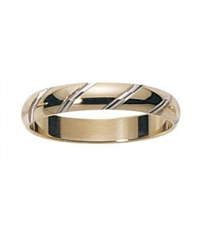Générique Doress 59 Two-Tone Wedding Ring – 4 mm – 18 Carat