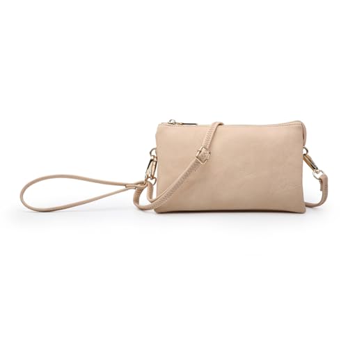 Image of JEN & CO. Riley Crossbody Bags for Women Vegan Leather Wristlet Clutch Wallet Purses Handbags with 2 Straps