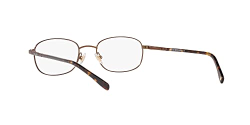 Image of Brooks Brothers Mens BB 363 Oval Prescription Eyewear Frames, Satin Dark Brown /Demo Lens, 50 mm