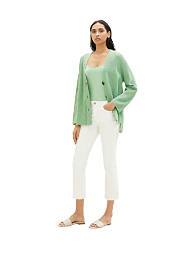 TOM TAILOR Damen 1035393 Basic Top, 31034 - Okra Green, XXL – Ansicht 3