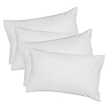 800 TC White Standard Pillowcases Set of 4 100% Egyptian Cotton Pillow Cases with Long Staple Cotton & Sateen Weave, Silky Soft Hotel - Like Bed Pillow Covers for Comfy Sleeping, Snug Fit