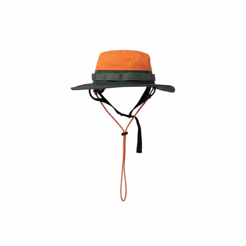 Image of Color-Blocked Fisherman Style Sun Hat for Outdoor Camping, Surfing & Vacations - Wide Brim, UV Protective, Anti-Slip