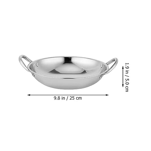 Wok de Acero Inoxidable con Doble Asa y Fondo Redondo miniatura 4