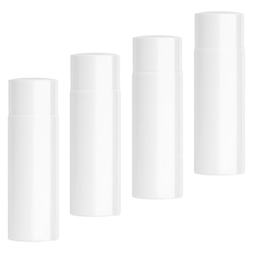 PENIKOKO 4 Piezas Botellas Airless Blancas Dispensadoras Cosméticas Recargables para Viaje Portátil y Fácil Limpieza