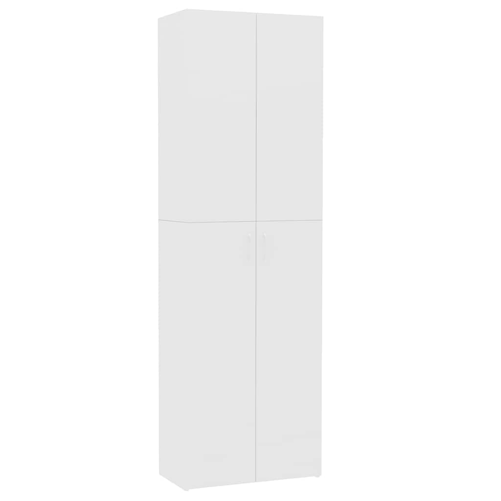 IKAYAA Armadietto in Holz Armadio Porte Battenti Aktenschrank Armadietto per Garage Armadio Ufficio Mobili Ufficio-Bianco-60 x 32 x 190 cm