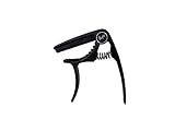 Mecanismo de resorte Flight Ukeleles Black Capo Cejilla para Ukelele de Aluminio, Color Negro, tamaño único Unisex