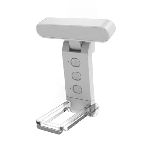 Gvvsjgdbis - Lámpara de lectura USB con pinza (lámpara de lectura LED, portátil, recargable, 6 niveles de brillo ajustable, color blanco