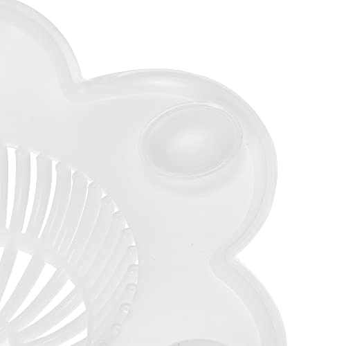 Colador de fregadero de silicona blanco 2 piezas miniatura 4