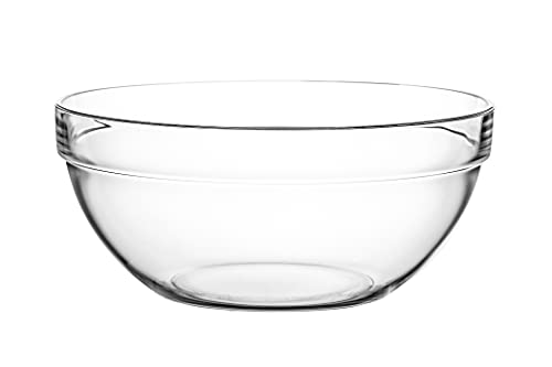 Arcoroc ARC 10029 Empilable Schale, Stapelschale, Schüssel, 29cm, 5.6 Liter, Glas, transparent, 1 Stück