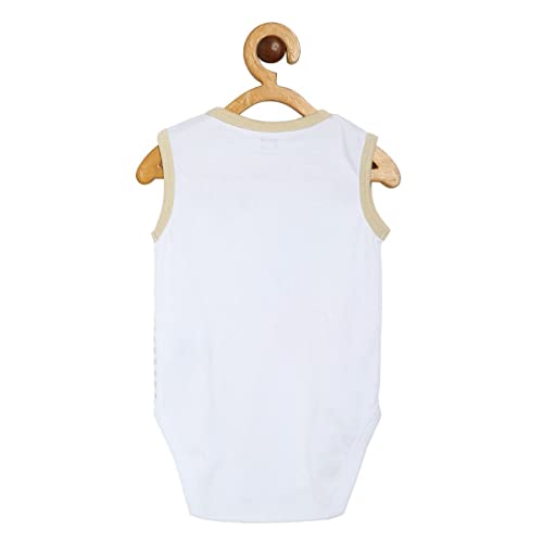 Image of miniklub Baby Sleeveless Round Neck Knitted Blended Cotton Top And Bottom, Pack of 2 (Multi Color)