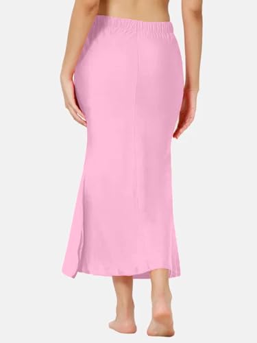 Image of Selvia Women's Lycra Blend Solid Elastic Side Slit Straight Saree Shapewear Petticoat || Saree Shapewear for Women|| Saree Petticoat for Women