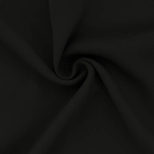 Image of Easy-Going Blackout Curtains for Bedroom, Solid Thermal Insulated Grommet and Noise Reduction Window Drapes, Room Darkening Curtains for Living Room, 2 Panels (52x46 in,Black)