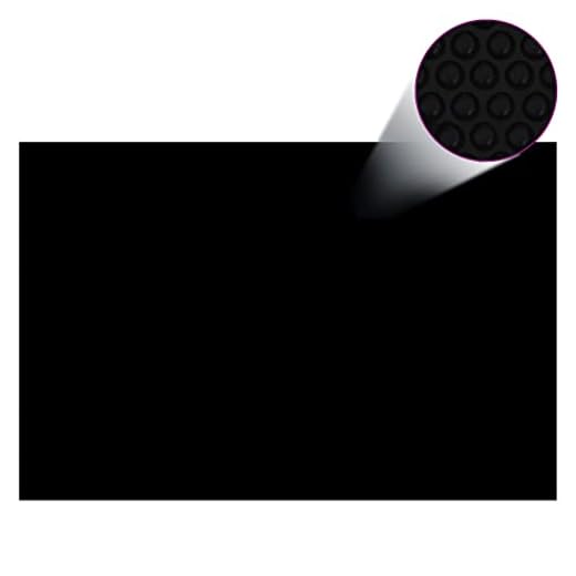 Rechteckige Poolabdeckung 600X400 Cm Pe Schwarz