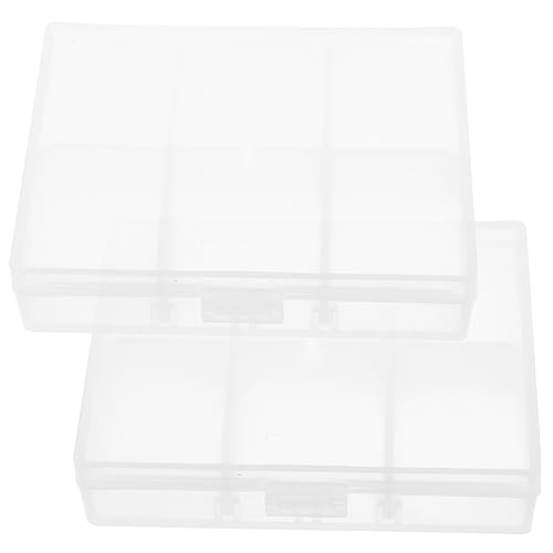 balacoo Compact Photo Storage Box 2pcs Organizer Boxes Compartments for Markers Nails Screws and More Desk Accessory Organizer