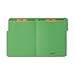 50 Green Fastener File Folders - 1/3 Cut Reinforced Tab - Durable 2 Prongs Bonded Fastener Designed to Organize Standard Medical Files, Law Client Files, Office Reports - Letter Size, Green, 50 Pack