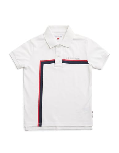 Image of U.S. Polo Assn. Kids Kids Regular fit Boys Cotton Striped Short Sleeves Polo T-Shirts