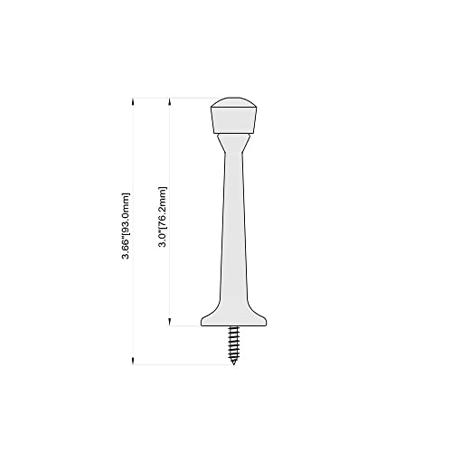 Home Master Hardware Heavy Duty 3 In Solid Rigid Door Stop 12 Pack Door Stoppers Door Stops Matte Black W/Rubber Tip #TOP5