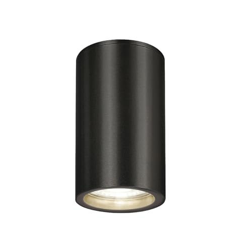 Lampara techo foco gu10 ip65 negro aplique techo, luz jardín, lámpara jardín, luz exterior, aplique jardín