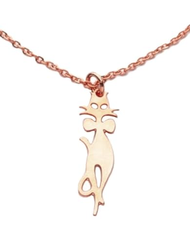 Made in Japan Necklace Cat Kitten Gold/Silver/PinkGold Women Adult Teen Girls Handmade Fashion Jewelry