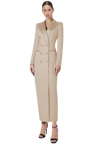 Women's Spring Fall Business Casual Blazers Long Sleeve Peak Lapel Trendy Work Office Blazer Jackets Outerwear MCM19