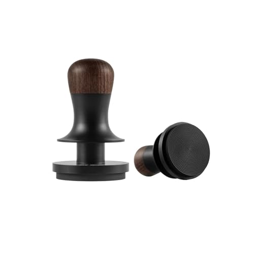 Constant Pressure Coffee Tamper Espresso Flat Tampers with Calibrated Spring for pounding Coffee Powder(53.35mm Titanium)
