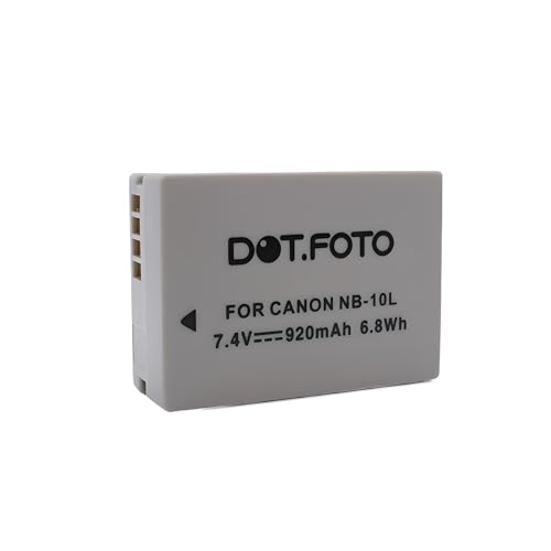 Dot.Foto NB-10L Premium 7.4v / 920mAh Batería Recargable para Canon PowerShot G1 X, G3 X, G15, G16,...
