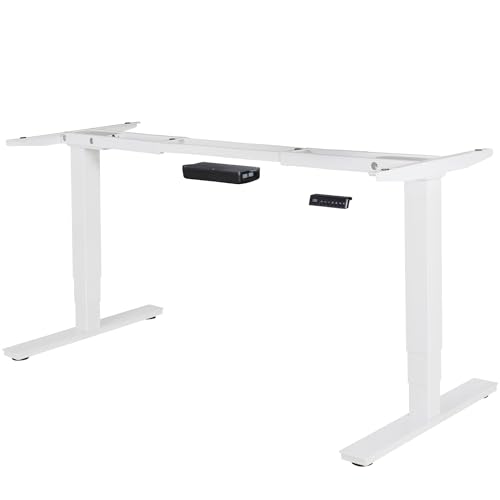 Skyport AMSTYLE® elektrisch höhenverstellbares Tischgestell Weiß Gestell mit Memory Funktion | Schreibtischgestell stufenlos höhenverstellbar von 63-128 cm