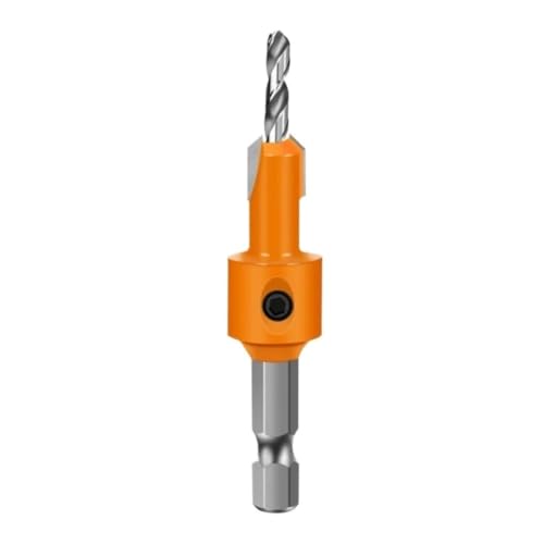 Broca de doble filo para posicionamiento preciso y avellanado de tornillos en madera