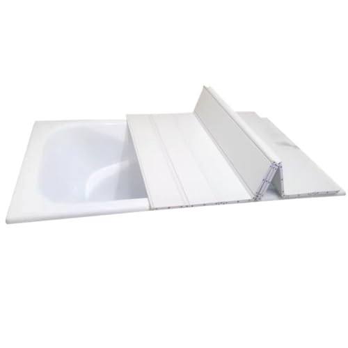Paneles de cubierta de baño impermeables a prueba de polvo para la mayoría de bañeras, aislados y plegables (75 x 180 x 1,2 cm)