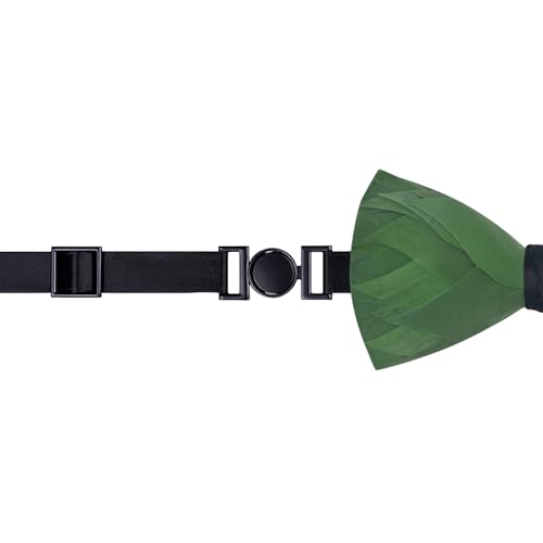 Image of Feather Bow Ties for Men Original Luxury Elegant Wedding Bow Tie Pre-Tied Handmade Mens Bowties for Tuxedo