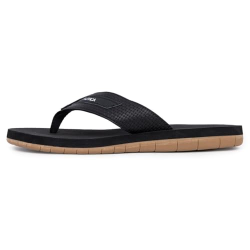 Image of Nautica Men's Flip Flop Shower Sandals Slides - Comfortable Waterproof Beach Footwear Slip-On Thong (Medium /Wide Width)