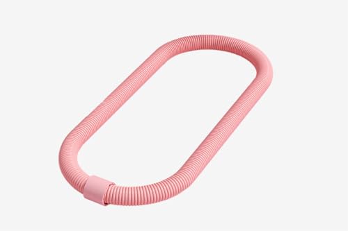 第2世代 ソフトフラフープ|ダイエット&シェイプアップ|静音設計|折りたたみ式ポータブル|PVC製&ウェイト付き|室内・屋外両用|男女兼用 (ピンク)
