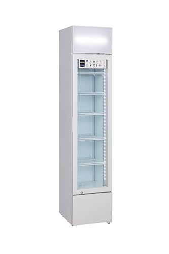 METRO Professional Vitrine à boissons Slim GSC2133B, 133 L, Réfrigération Statique, 200 W, avec Serrure, Blanc