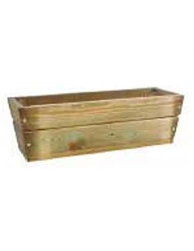 Jardin202 - Jardinera de Madera Rectangular para jardín | Madera de Pino tratada 60x20x19cm