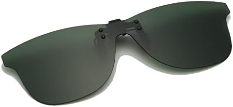 Long Keeper Clip on Sunglasses - Polarised Clip on Flip up Sunglasses fit over Eyewear Glasses with UV Protection Clip-on Sunglasses for Driving Fishing Outdoor