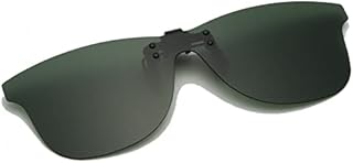 Long Keeper Clip on Sunglasses - Polarised Clip on Flip up Sunglasses fit over Eyewear Glasses with UV Protection Clip-on Sunglasses for Driving Fishing Outdoor