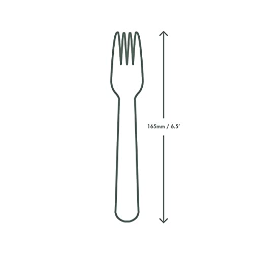 1000 tenedores reutilizables de 175 mm fabricados en Pla biodegradables y compostables.