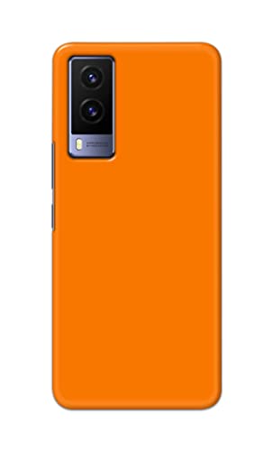 Image of Plain Orange Hard Back Case Cover for Vivo V21e 5G Back Cover -(J5) VNS2229