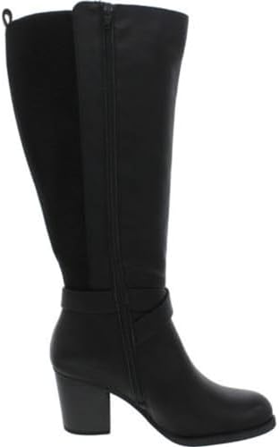 SOUL Naturalizer Womens Triya Block Heel Tall Boot Black Smooth 7.5 M | Image 2