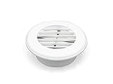 RV Camper Thermovent 4 inch Ducted Heat Vent with Damper Polar White PN 94267