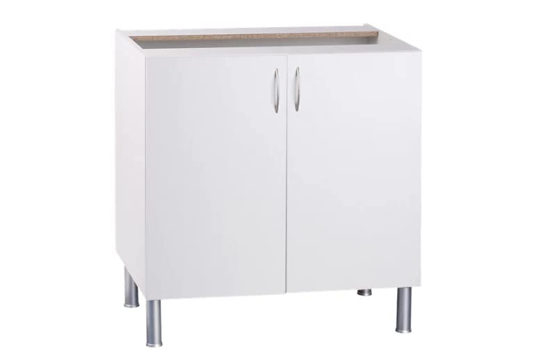 Dekohome Armario Bajo Cocina Blanco 80x70cm Ancho x Alto y 56cm Profundo