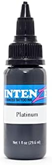 Intenze Tattoo Ink Platinum 1oz with Excellent Long-Lasting Opacity, Made in USA, Exceptional Skin Coverage, Sterilized and Direct from The Manufacturer.