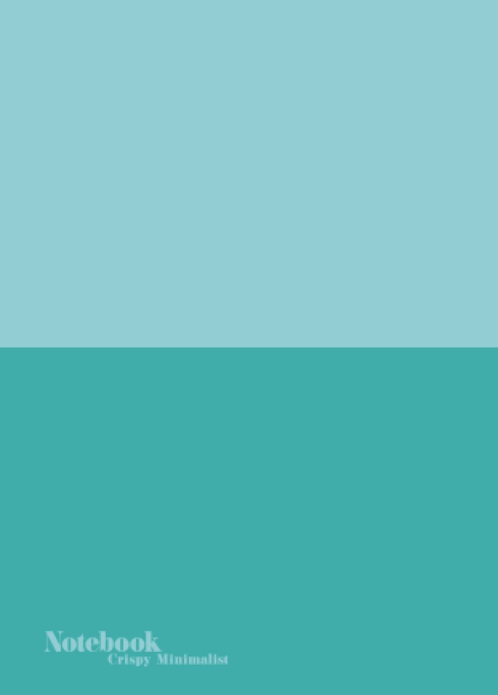 A6 Plus Notebook 4.33x6.03 inches, Narrow Ruled, Double Teal Soft-touch cover: 104 Numbered pages, 52 Sheets - Notebooks by Crispy Minimalist