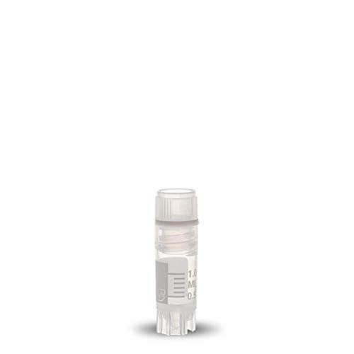 Simport Cryovial T311-1 Polypropylene Vial with Silicone Washer Seal and Internal Threads, Self Standing, 1.2ml Volume (Case of 1000)