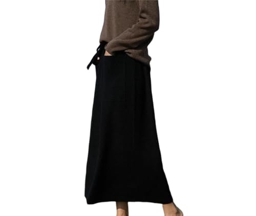 Women Wool Long Loose Skirt Knit Skirt Comfortable Autumn Winter