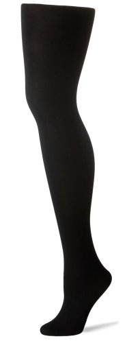 HUE Women's Luster Control Top Tights, Black, Size 1