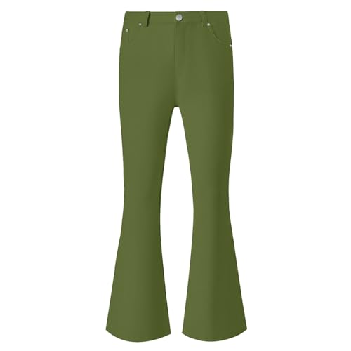 Bell Bottom Vintage Disco Pants for Men Slim Fit Twill Flared Trousers Classic 70s Stretch Wide Leg Pants Clubwear3